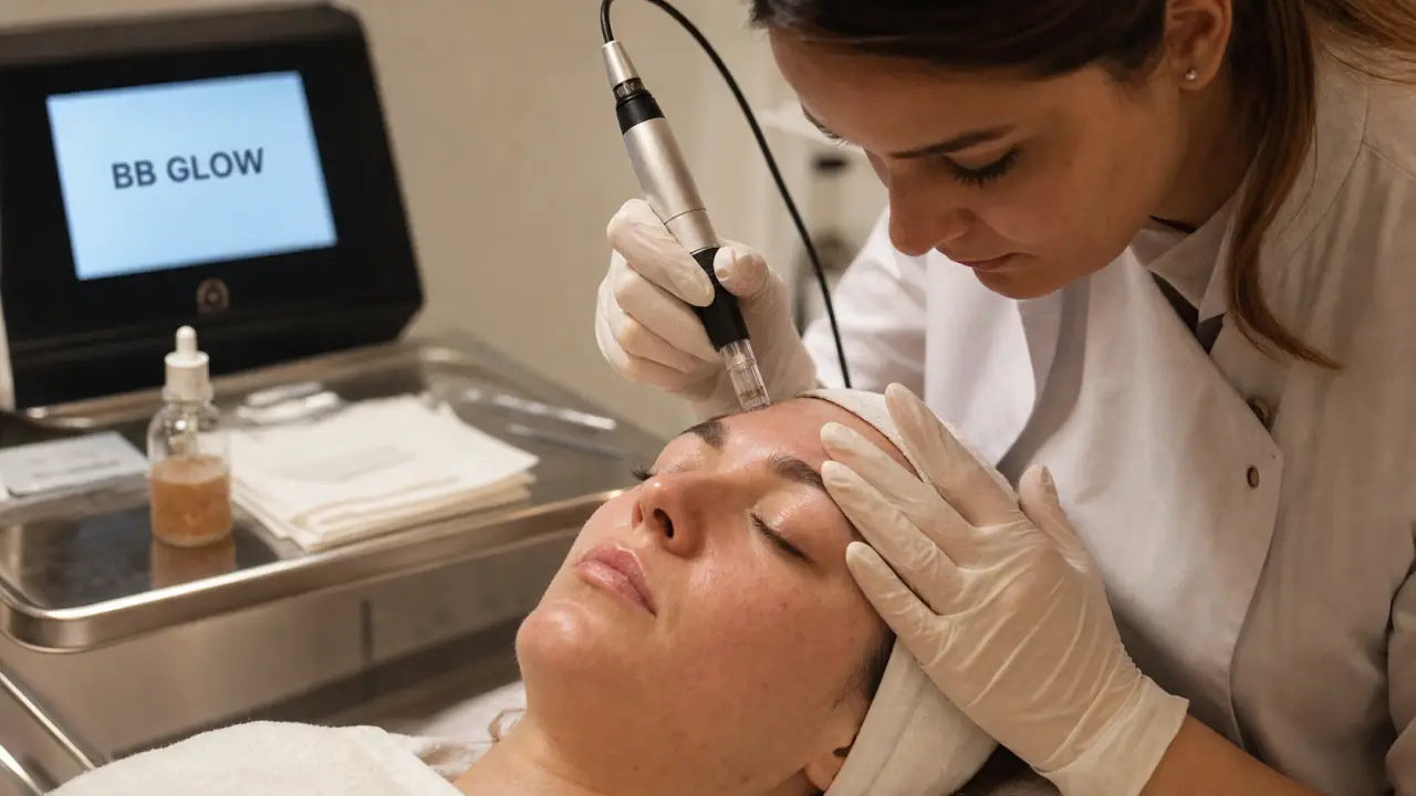 BB glow avis : microneedling du visage en clinique