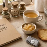 Remèdes naturels nausées : tasse infusion gingembre et citron