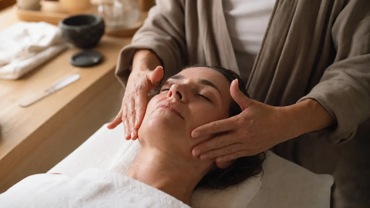 Soin du visage japonais Kobido, massage liftant naturel