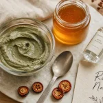 Soins naturels pour le visage : argile verte, miel et hydrolat