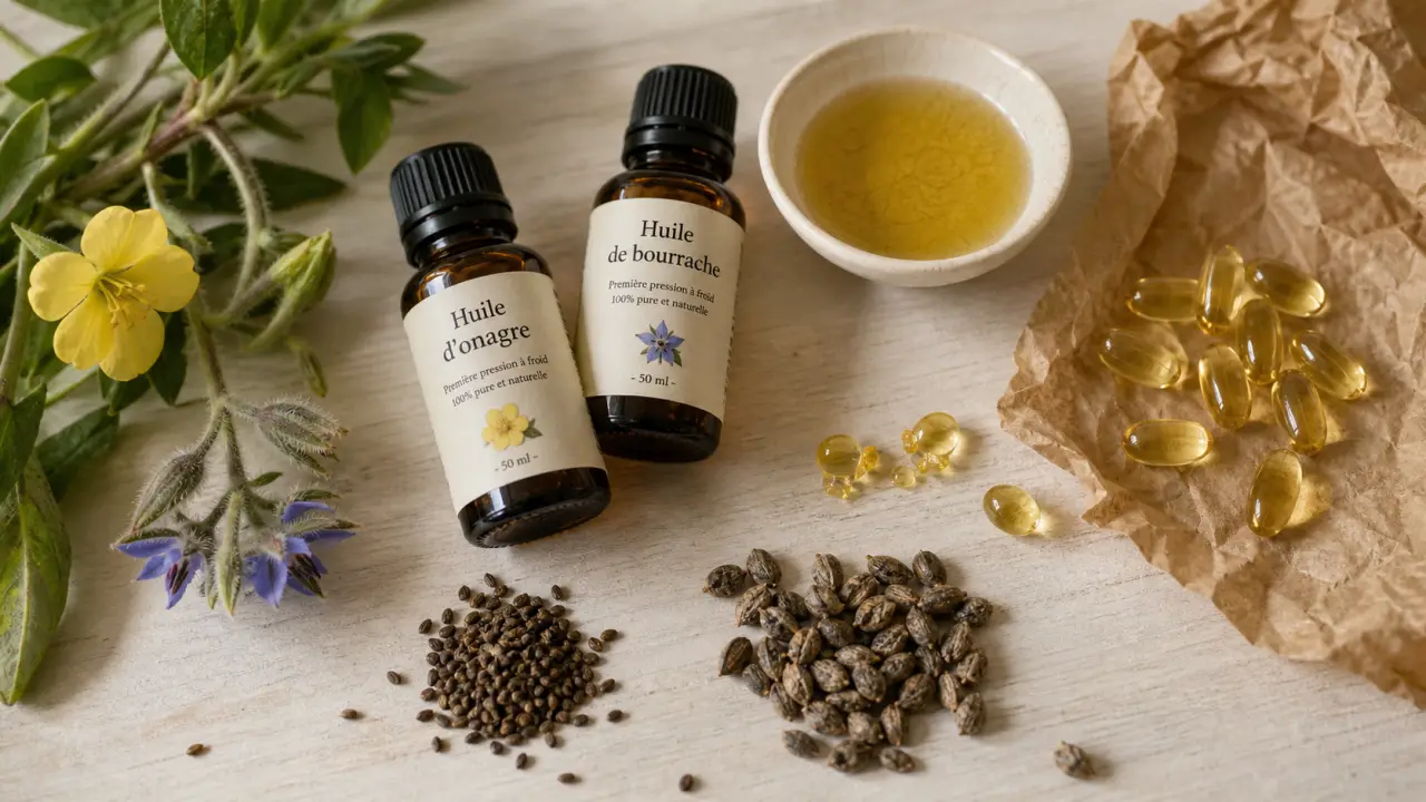Bourrache onagre bienfaits : huiles d’onagre et de bourrache pour la peau