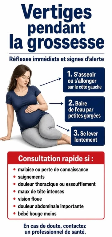 Femme enceinte et vertige : gestes à faire et signes d’alerte