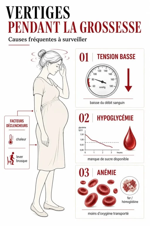 Femme enceinte et vertige : causes fréquentes pendant la grossesse