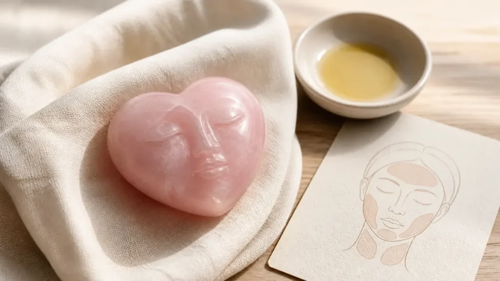Pierre visage en quartz rose : 45°, 5 minutes et le bon geste pour réveiller l’éclat