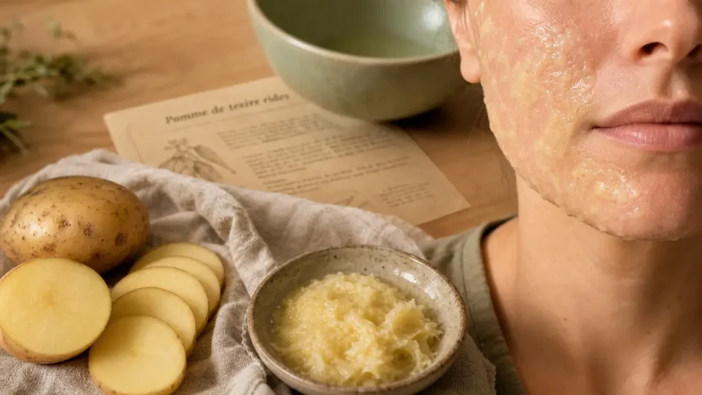 Pomme de terre sur le visage : effet lissant, taches et limites à connaître