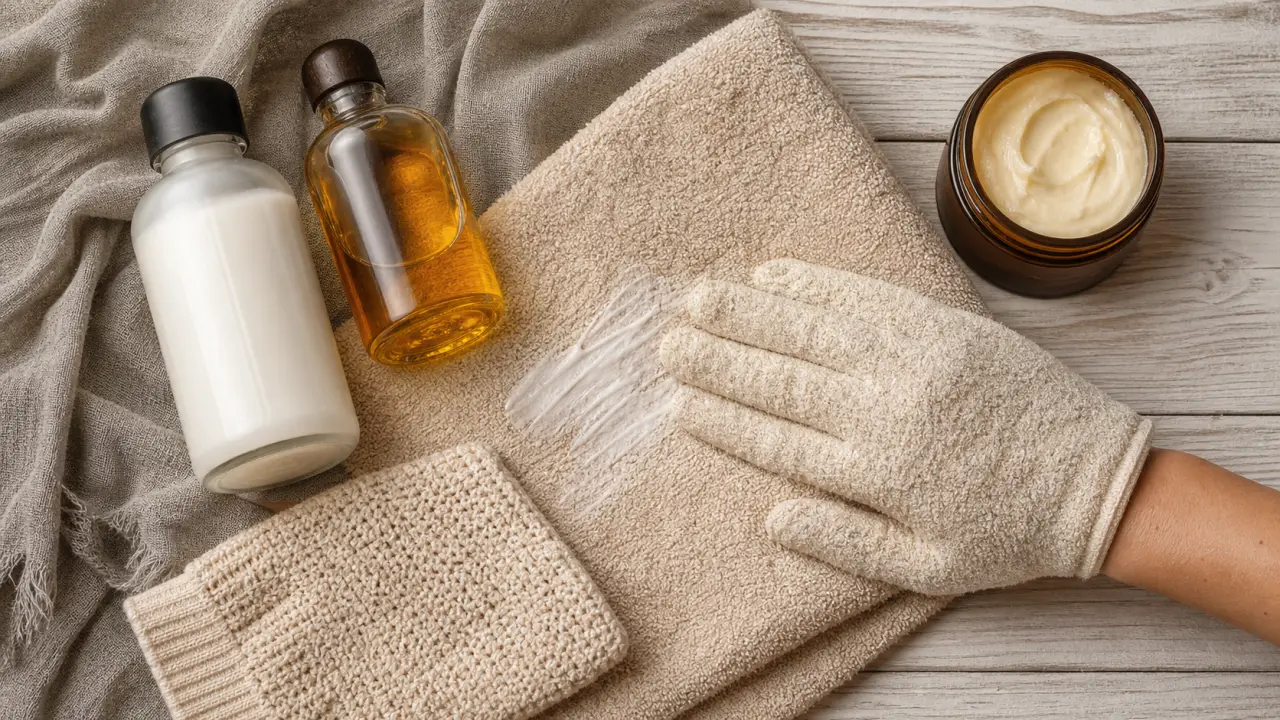 Soin corps : crème et huile pour hydrater et exfolier