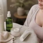 Soin du visage femme enceinte : crème hydratante et écran solaire minéral