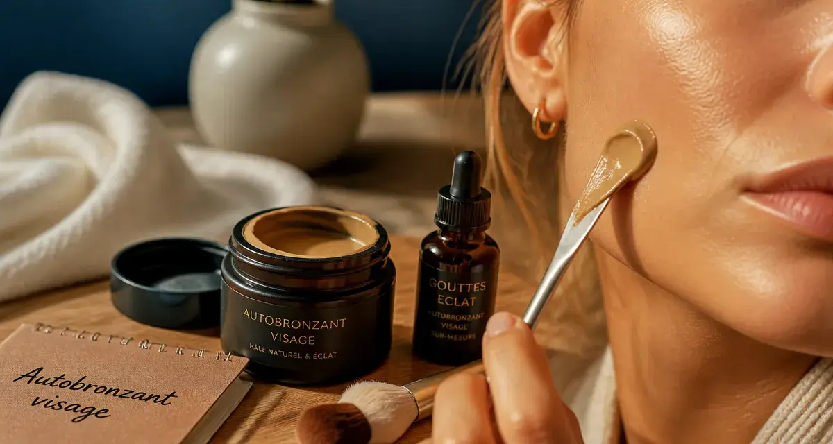 Crème visage autobronzante : texture et application pour un hâle uniforme