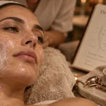 Drainage du visage : gua sha sur joue pour dégonfler et illuminer le teint