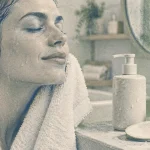 Nettoyage de la peau en profondeur : visage apaisé après rinçage