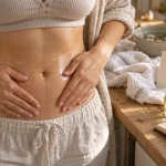 Remède de grand-mère pour perdre du ventre après accouchement : massage doux du bas-ventre