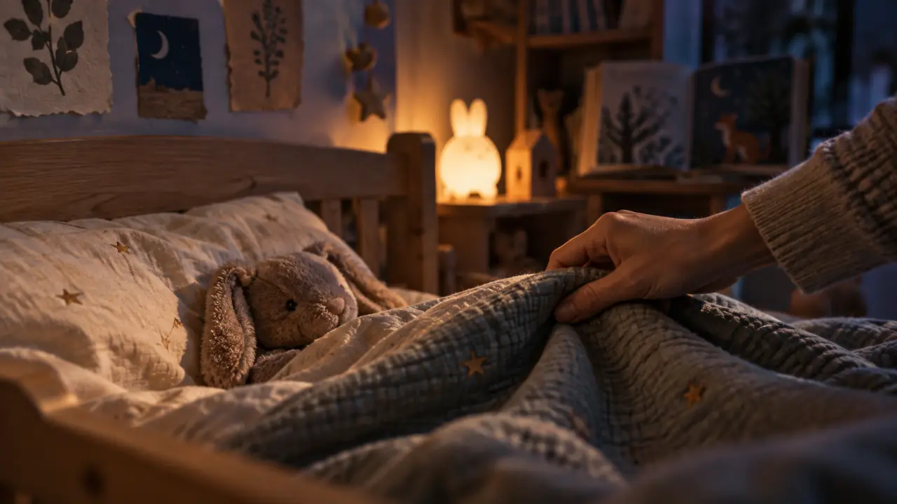 Aide sommeil enfant 3 ans : présence rassurante au bord du lit