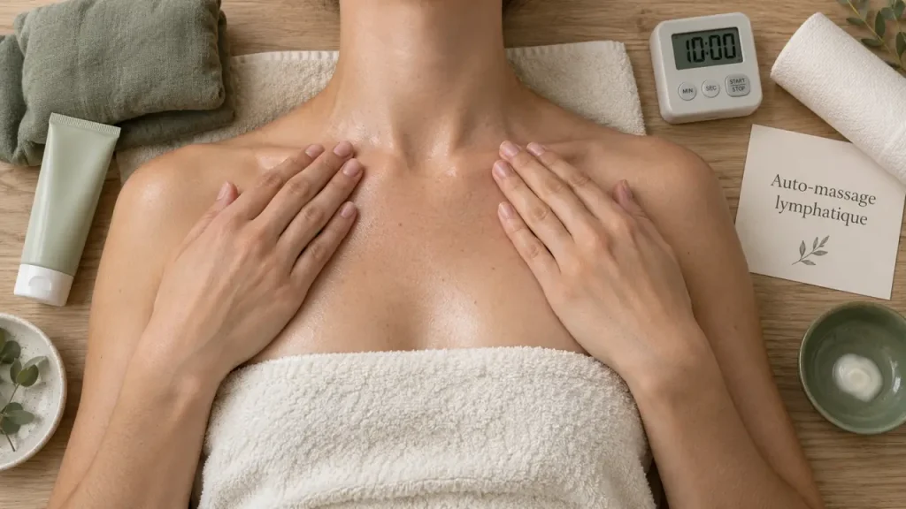 Auto-massage lymphatique : 10 à 15 minutes pour retrouver des jambes plus légères, sans appuyer fort
