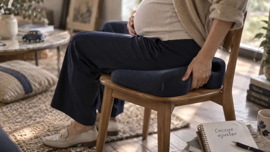 Douleur au coccyx enceinte : les bons appuis pour s’asseoir et les signes à surveiller