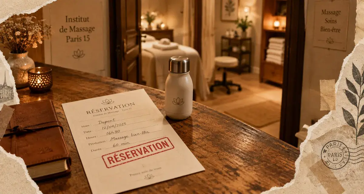 Institut de massage paris 15 : réservation et table de réception