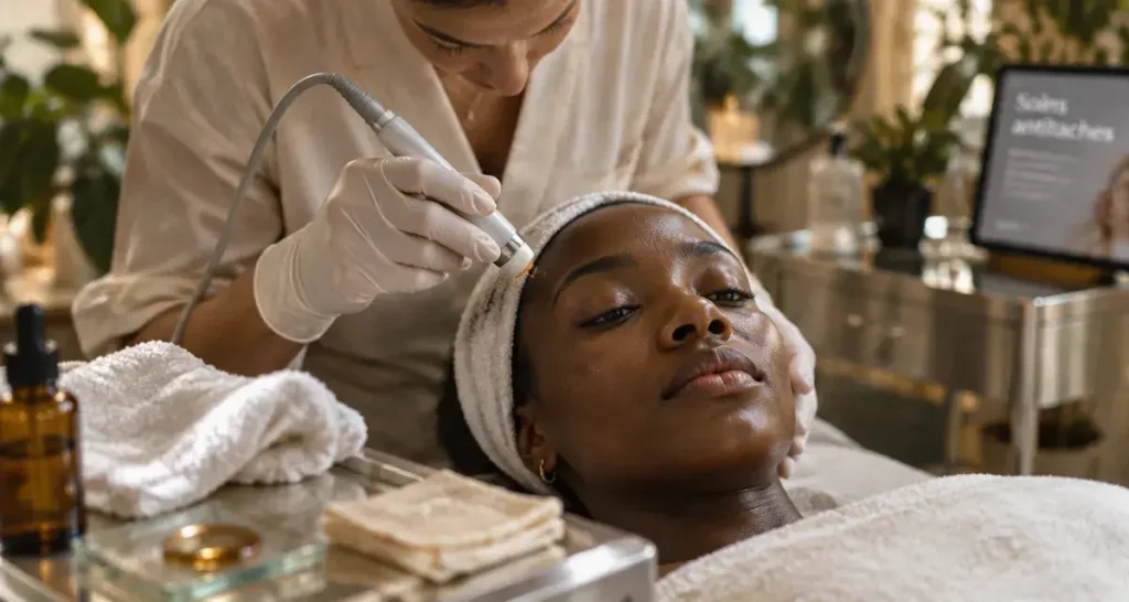 Soin du visage peau noire à Paris : pourquoi les gestes abrasifs ravivent les taches