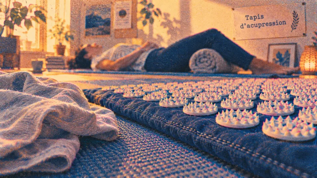 Tapis d’acupression : des bienfaits surtout liés à la détente, avec une séance progressive de 5 à 10 minutes